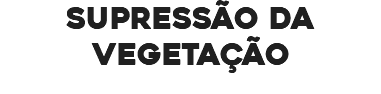 SUPRESSÃO DA VEGETAÇÃO